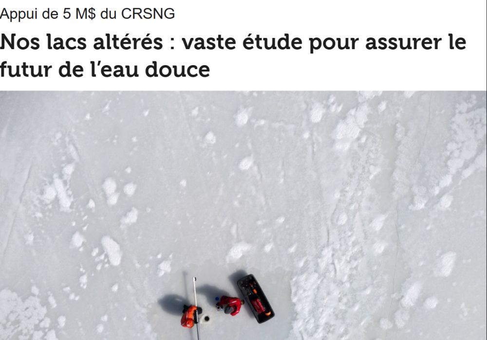 Nos lacs alt&eacute;r&eacute;s : vaste &eacute;tude pour assurer le futur de l&rsquo;eau douce